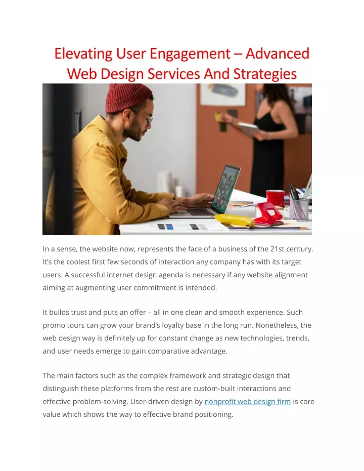 elevating user engagement advanced web design