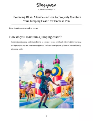 Bouncing Bliss_ A Guide on How to Properly Maintain Your Jumping Castle for Endless Fun