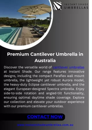 Premium Cantilever Umbrella in Australia
