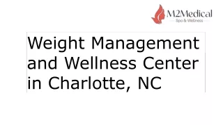 Weight Management and Wellness Center in Charlotte, NC 