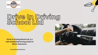 Drive In Driving School Ltd