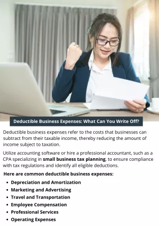 Deductible Business Expenses: What Can You Write Off?