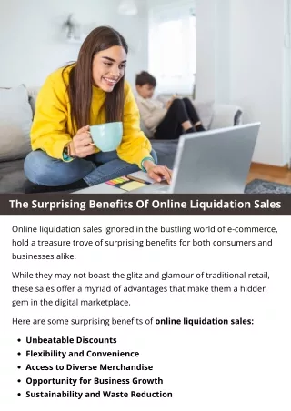 The Surprising Benefits Of Online Liquidation Sales
