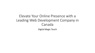 Transforming Online Presence with Canada's Premier Web Development Company