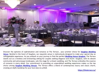 Vaughan Wedding Venues
