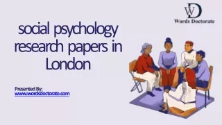 social psychology research papers in London