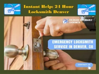 Instant Help 24 Hour Locksmith Denver