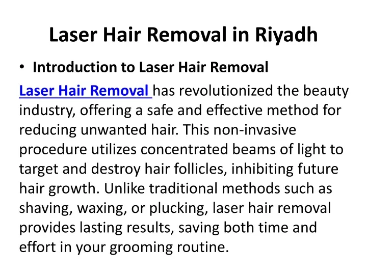 laser hair removal in riyadh