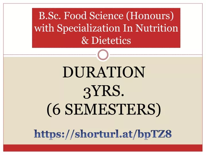 b sc food science honours with specialization