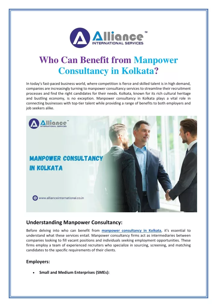 who can benefit from manpower consultancy