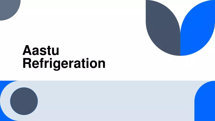 aastu refrigeration