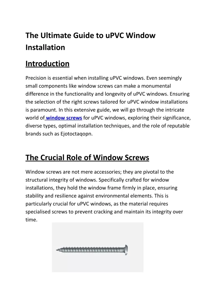 the ultimate guide to upvc window installation