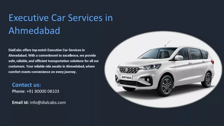 executive car services in ahmedabad