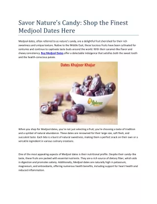 Buy Medjool Dates