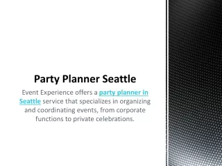 Party Planner Seattle
