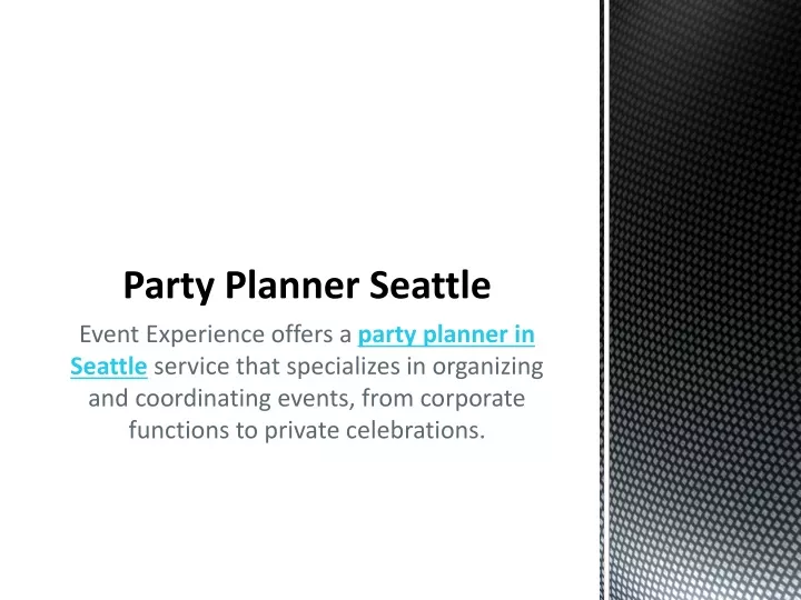 party planner seattle