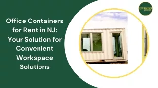 Office Containers for Rent in NJ