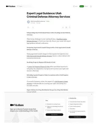 Expert Legal Guidance Utah Criminal Defense Attorney Services