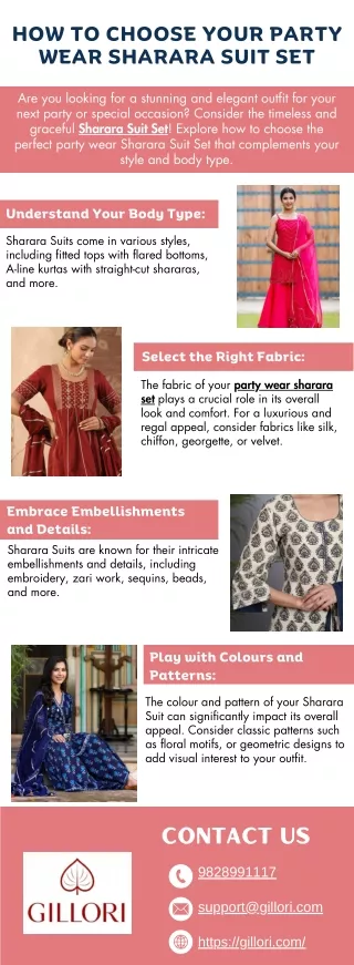 How To Choose Your Party Wear Sharara Suit Set