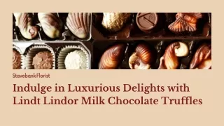 Buy Lindt Lindor Milk Chocolate Truffles Box, 156g Online  Stavebank Florist