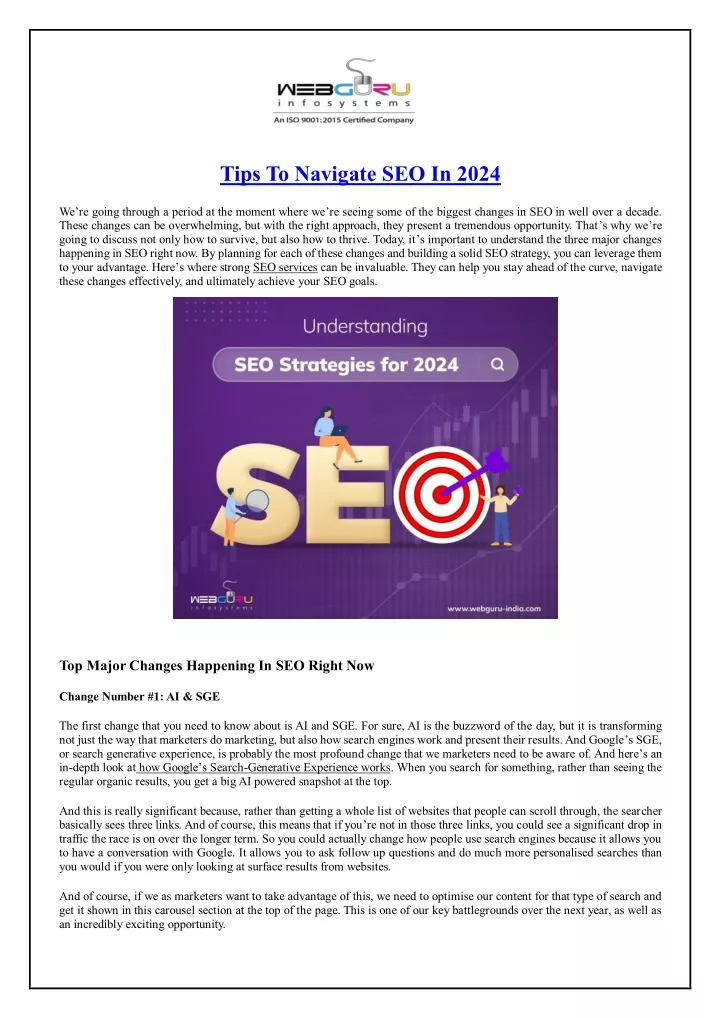 tips to navigate seo in 2024