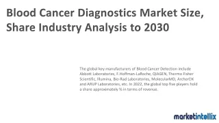 Blood Cancer Detection Market to See Massive Growth by 2030