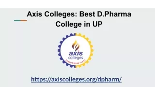 Best D.Pharma college in UP | Axis Colleges Kanpur