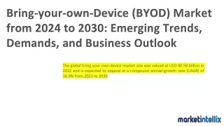 Bring Your Own Device Market Is Likely to Experience a Tremendous Growth by 2030
