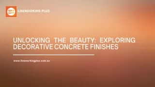 Unlocking the Beauty Exploring Decorative Concrete Finishes