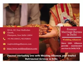 Your Premier Marriage Bureau in Delhi