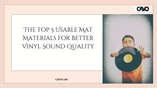 Top 5 Usable Mat Materials for Better Vinyl Sound