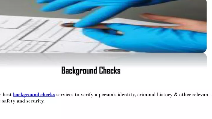 background checks