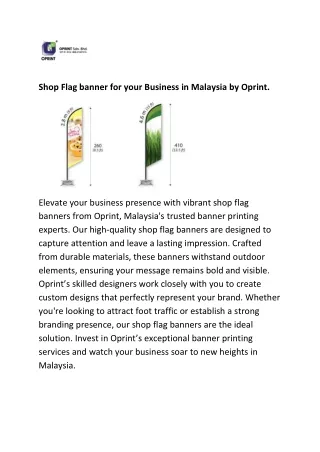 Shop Flag banner for your Business in Malaysia by Oprint