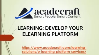 learning develop your elearning platform