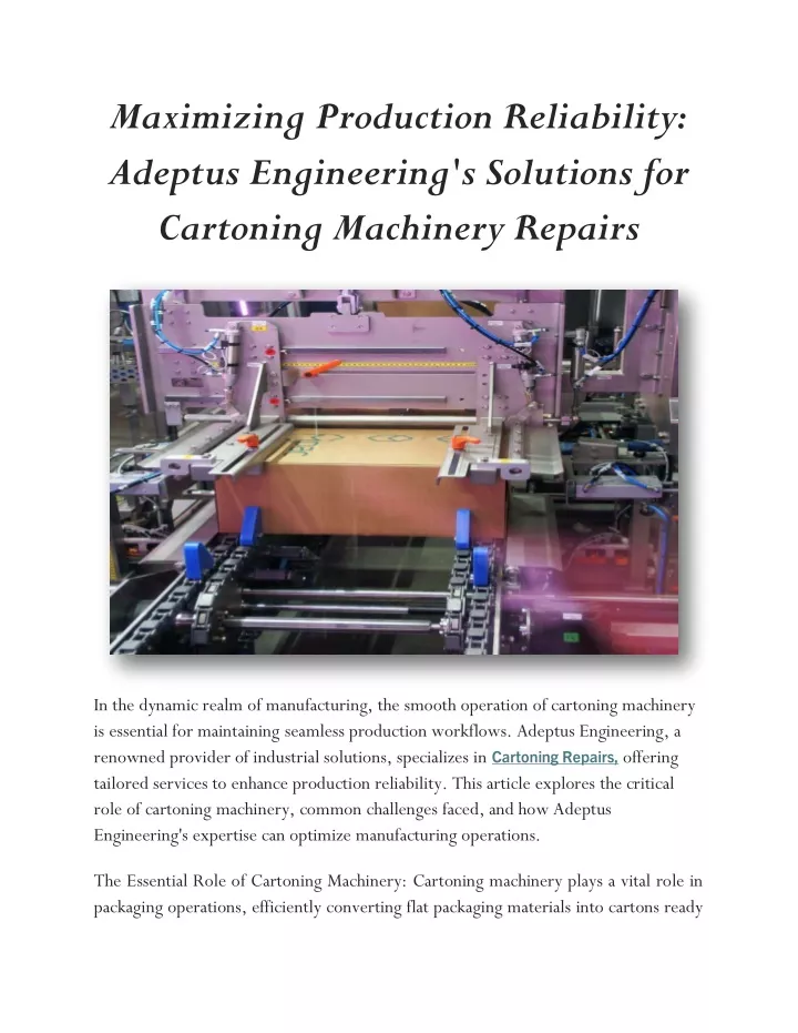 maximizing production reliability adeptus