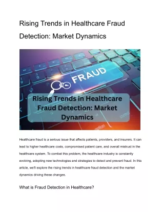 Rising Trends in Healthcare Fraud Detection_ Market Dynamics