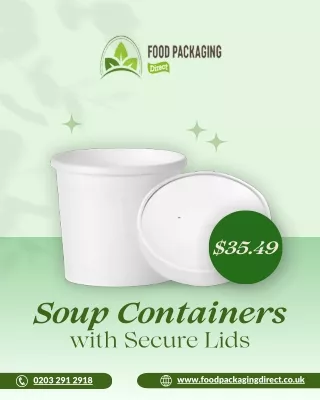 Soup Container with Secure Lids