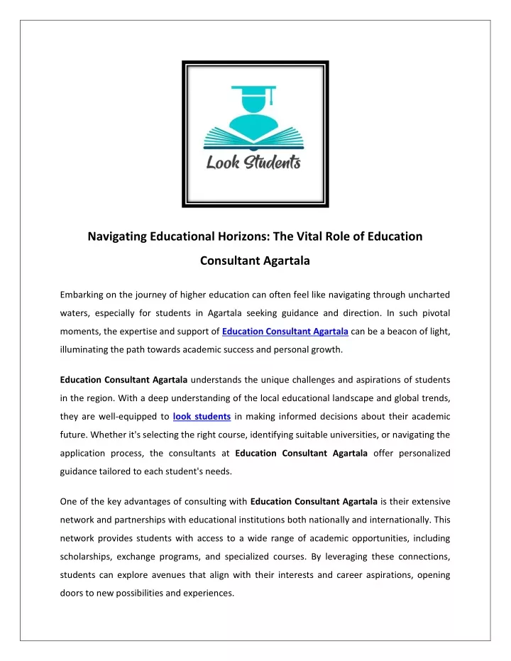 navigating educational horizons the vital role