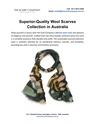 Superior-Quality Wool Scarves Collection in Australia