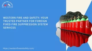 Western Fire and Safety Your Trusted Partner for Foreign Fixed Fire Suppression System Services