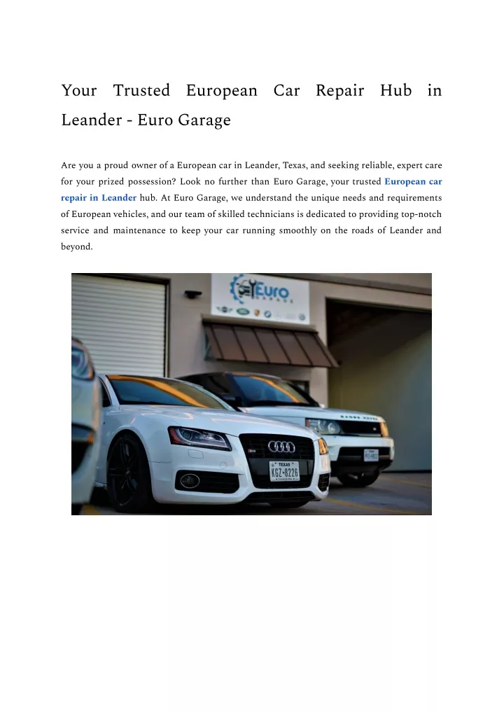 your leander euro garage