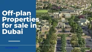 Unlock Future Value Explore Off-Plan Properties in Dubai Today