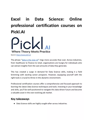 Excel in Data Science_ Online professional certification courses on Pickl (1)