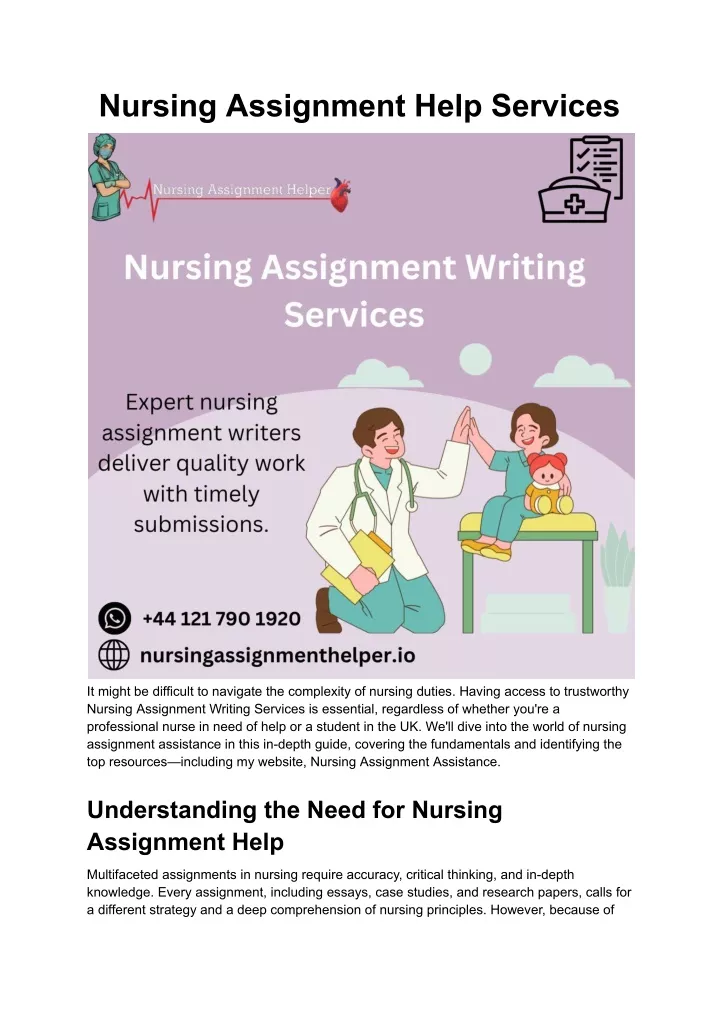 nursing assignment help services