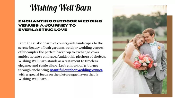 enchanting outdoor wedding venues a journey