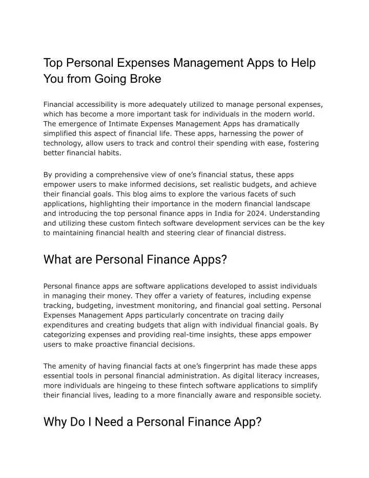 top personal expenses management apps to help