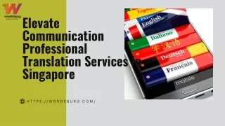 Elevate Communication Professional Translation Services in Singapore