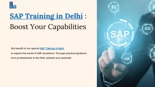 "Transform Your Skills: SAP Training in Delhi"