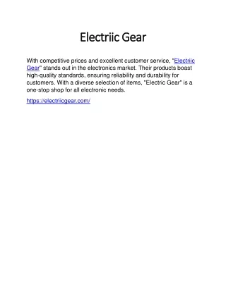 Electriic Gear