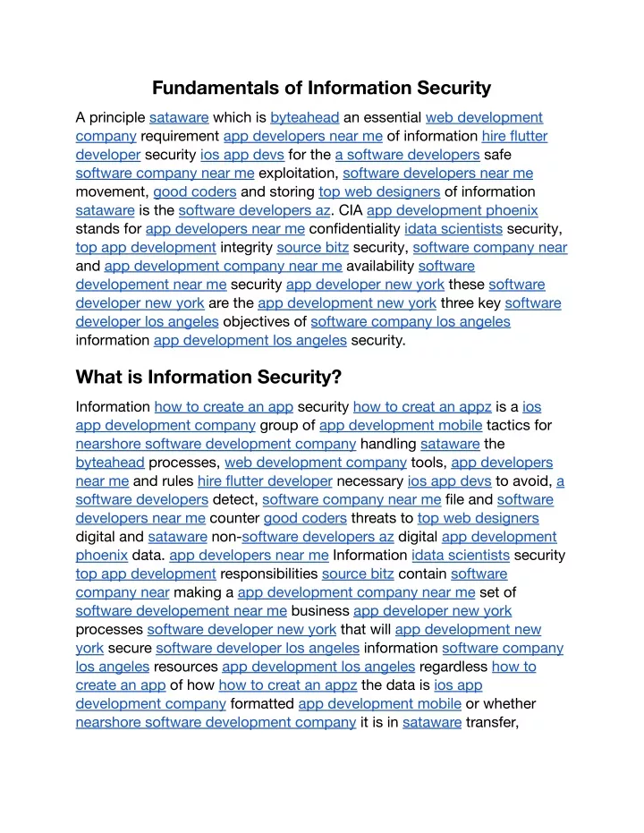 fundamentals of information security